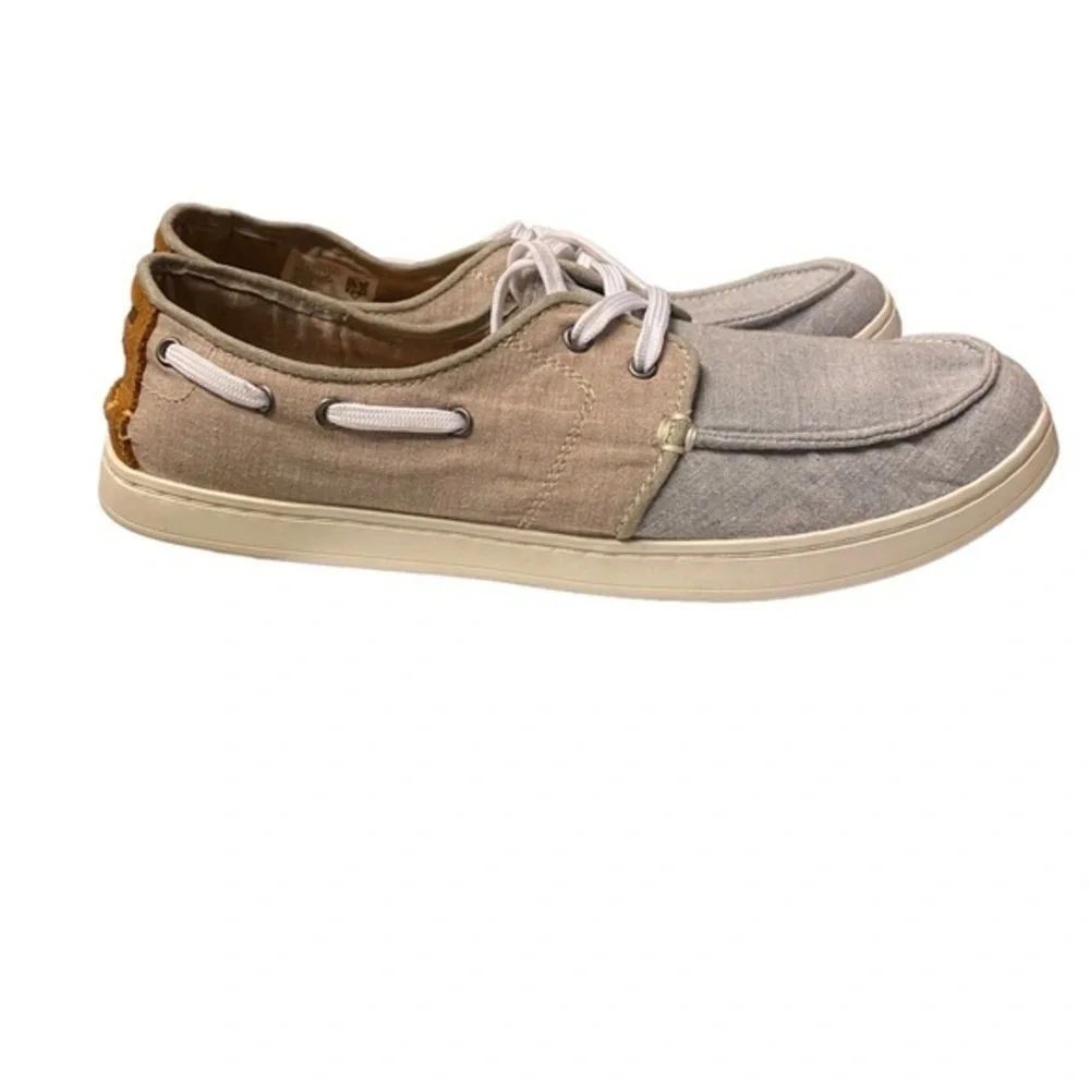 Toms mens culver boat shoe tan and blue size 8.5 NWOB - Picture 4 of 10